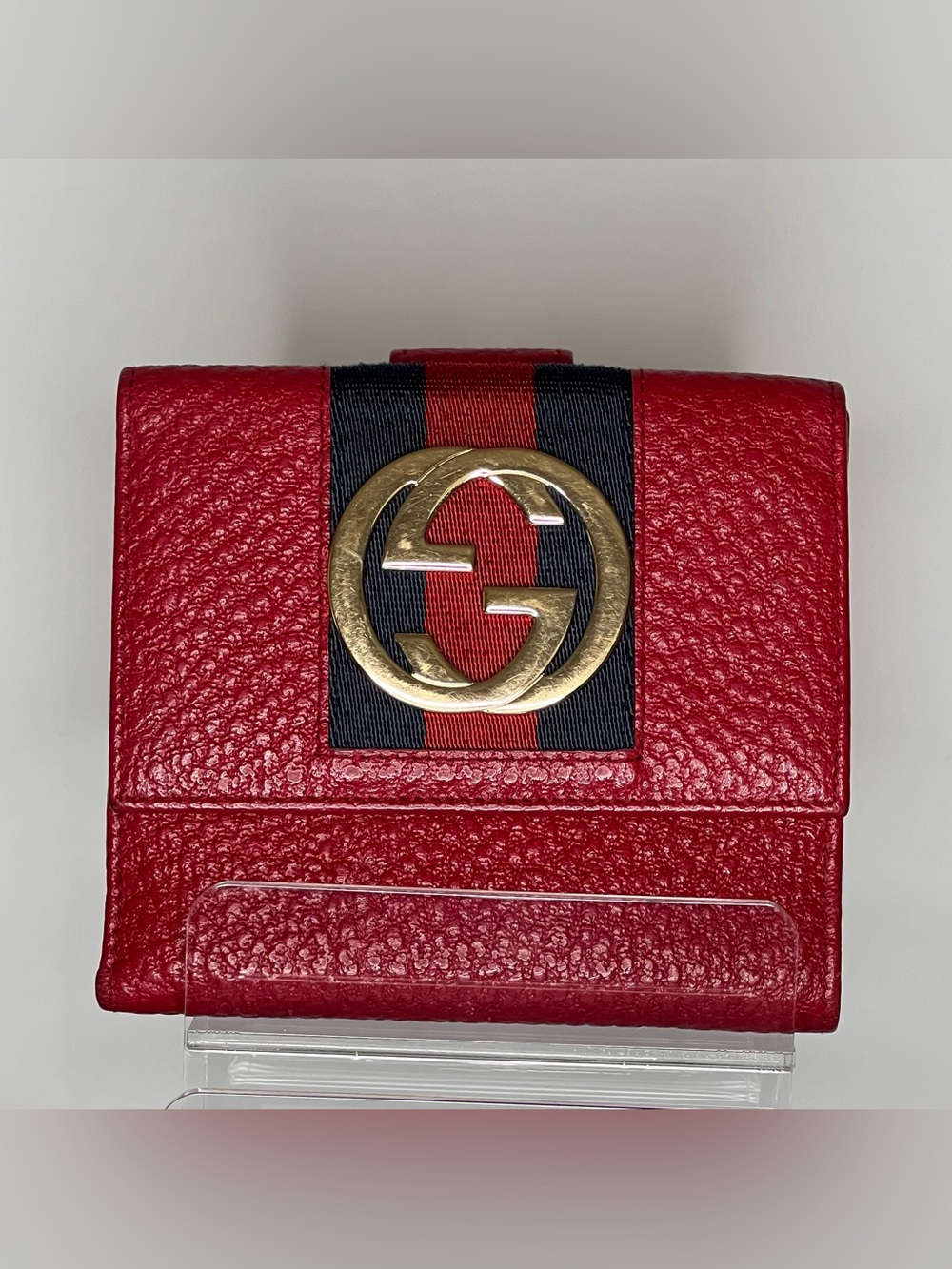 Gucci Vintage Web Interlocking G Compact Wallet